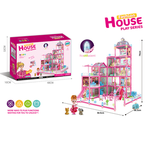 Juego de Casa de Muñecas de Plástico de 340 Piezas, 18 Habitaciones, Castillo Rosa de Lujo, Muebles para Muñecas, Mascotas, Juguete de Simulación para Niñas - Product Image 6