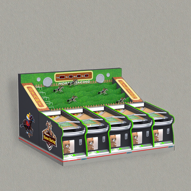 Green RongXiang Coin-Operated Metal Arcade Machine Five People Indoor Horse Racing Ball Rolling Carnival Sports Entertainment