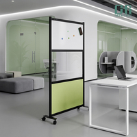 Cloison acoustique mobile en PET gravé, absorbant le son, en polyester, pour bureau