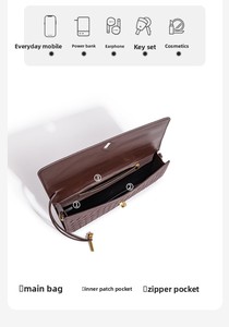 Bolso de Mano Personalizado de Fábrica, Bolso Versátil de Terciopelo Tejido Cruzado, Bolso de Hombro Único - Product Image 3