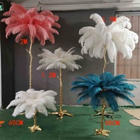Lampadaire LED à intensité variable en cuivre, design Arc d'autruche, style européen, lampe de chevet pour chambre, lumières décoratives pour mariage et anniversaire