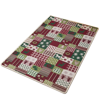 Tapis de bain patchwork de Noël antidérapant, séchage rapide, absorbant, tapis de salle de bain pour les fêtes, logo personnalisé, vente en gros d'usine OEM