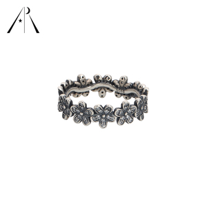 高品質の親友永遠にリングギフト925シルバーウェディングエンゲージメントフラワーダイヤモンドリング - Product Image 4