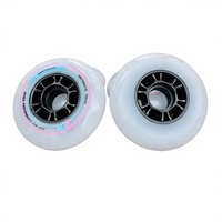 OEM ODM Roue de rechange pour patins à roulettes en caoutchouc PU 84MM, glisse fluide, durable, longue durée, pour extérieur, intérieur et toutes situations