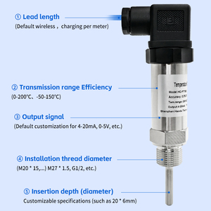 Mô-đun máy phát nhiệt kế RTD dòng SBWZ PT100 Đọc số liệu cảm biến nhiệt độ chính xác - Product Image 4
