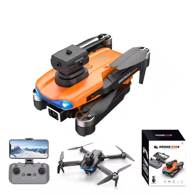 E99s Pro Drone 4k Hd Dual Camera Brushless Motor Remote Control Helicopter Rc Quadcopter Foldable Cheap Mini Drone