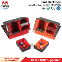 Boîte de rangement pour cartes de jeu Torson Wholesale Custom 160+ en cuir PU, avec plateau à dés pour Yu-Gi-Oh TCG