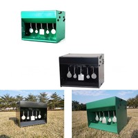 Boîte de cible automatique à 5 plaques en acier inoxydable pour lance-pellets, accessoire d'entraînement de tir et de chasse