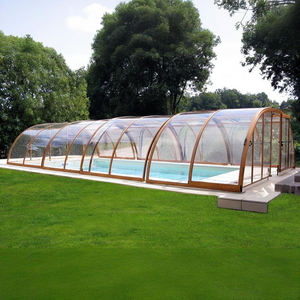 غرفة شمسية متحركة للاستخدام الدائم لحماية السباحة الأرضية في فصل الشتاء تلسكوبية صلبة - Product Image 1
