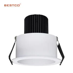 Luz empotrada LED COB regulable de alta calidad, luz descendente, foco redondo antideslumbrante, luz LED descendente