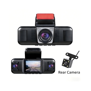 4-channel 1080P WiFi <b>car</b> dashcam with 64GB storage, loop recording, night vision function, multi-language support, and - Product Image 1