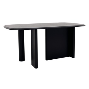 Table à manger noire robuste et moderne pour salle à manger - Product Image 1