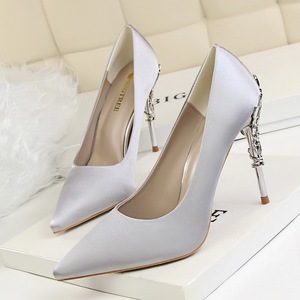 Scarpe con Tacco a Spillo in Raso di Alta Qualità per Donna, Sandali Estivi Slip-On con Tacco Sottile Antiscivolo, <span class=keywords><strong>Morbidi</strong></span> e Traspiranti, con Tacchi in Metallo - Product Image 6