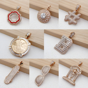 250125 XUPING Подвески с кубическим цирконием под 18-каратное золото, в разных стилях, для мужчин и женщин, в стиле хип-хоп, оптовая продажа ювелирных изделий - Product Image 4