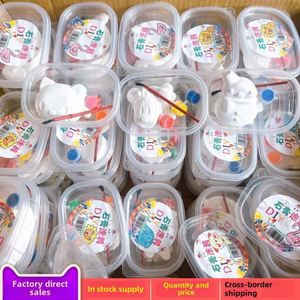 Diy Doll Graffiti Painted Plaster Model Car Decor <b>Creative</b> Handmade <b>Gift</b> Children - Product Image 2
