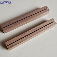 Exhibidores de Madera para Menús, Soportes de Acrílico para Números de Mesa, Base de Madera para Tarjetas de Menú para Restaurantes