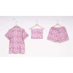 ชุดนอนขาสั้นผ้าซาตินคอตตอนพิมพ์ลายลำลอง ระบายอากาศได้ดี สไตล์อินเดียโบฮีเมียน สำหรับฤดูใบไม้ร่วง ใช้ได้ทุกวัน ราคาขายส่ง มีความต้องการสูง - Product Image 3