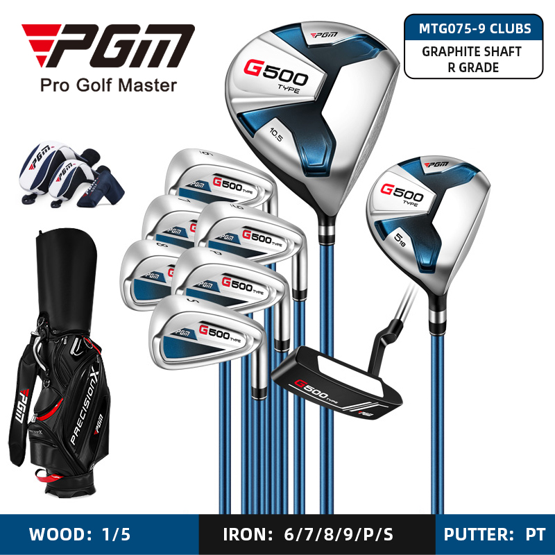 Axe de graphite de 9pcs R + sac de golf