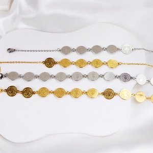 Bracelet de personnalité tendance, bracelet cercle à motifs, bijoux en acier inoxydable 18 carats pour unisexe - Product Image 4