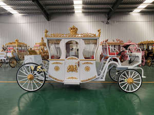 Charrette royale électrique de luxe à batterie, 4 roues, véhicule de transport pour mariage avec éclairage d'ambiance LED - Product Image 2