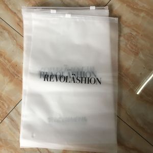 Tùy Chỉnh Thân Thiện Với Môi Logo Riêng Của Khách Hàng Frosted Transparent EVA Slider Zipper Bag Túi Nhựa Cho Phụ Kiện May Mặc - Product Image 2