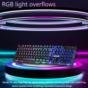104 touches rougeoyantes claviers filaires USB universels Teclado RGB Clavier <span class=keywords><strong>De</strong></span> Gamer Pour Pc clavier <span class=keywords><strong>de</strong></span> jeu pour ordinateur portable - Product Image 5