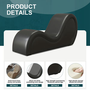 2023 Neuankömmling Hochwertiger S-förmiger PU-Leders ofa stuhl Weicher Haltungs-Yoga-Stuhl für Erwachsene in mehreren Farben - Product Image 3