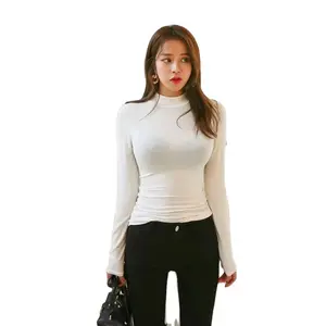 Camicie Casual con colletto rovesciato a quadri stile coreano da donna autunno/primavera camicia corta a maniche lunghe e versatili