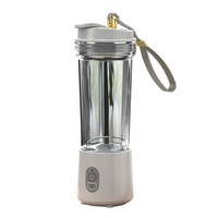Blender portable, bouteille, rechargeable par USB, 500 ml, 6 lames, mixeur à fruits, mini presse-agrumes manuel, blender pour smoothies avec paille