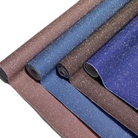 Aksesoris Gaya Cinderella dengan Lapisan Kulit PVC Glitter Ramah Lingkungan 0.7mm untuk Tas Wanita, Dompet, dan Casing Ponsel, Beragam Pilihan