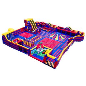 Juegos inflables de fábrica personalizados, carreras al aire libre, castillo hinchable grande, campo de obstáculos para correr 5k - Product Image 1