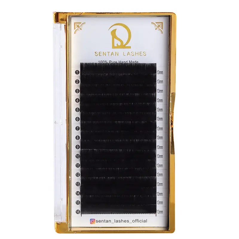 SENTAN LASHES Individual eyelash extension 0.03 0.05 0.07 0.10 0.12 0.15 0.18 0.20 volume classic lash matte black super soft