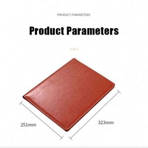 Porte-documents A4 en cuir PU avec clip, bloc-notes et logo personnalisé pour entreprises – Vente en gros - Product Image 3