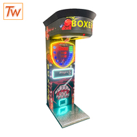 Máquina de Boxeo Operada con Monedas TOPWAY, Máquina de Boxeo Arcade Power Punch Street Boxer para Centros de Juegos y Parques de Diversiones