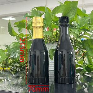 Botol berbentuk sampanye kemasan permen plastik hitam unik untuk perayaan hadiah Jelly coklat makanan karet kunyah - Product Image 6