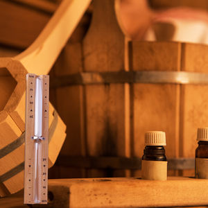 Reloj de arena de madera para sauna, resistente al calor, de 5, 10 y 15 minutos, para montar en la pared, para baño y spa - Product Image 3