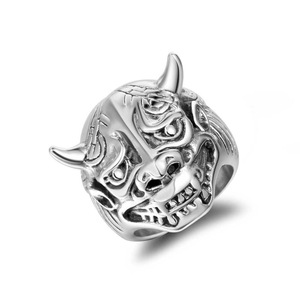 Retro <b>Style</b> Titanium Steel Ring Devil <b>Head</b> Design Men's Fashion Jewelry SA857 - Product Image 5