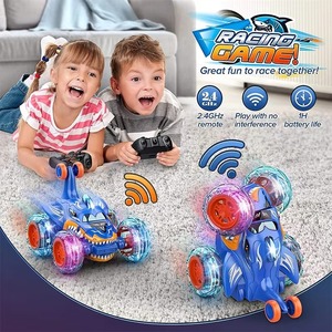 Coche <span class=keywords><strong>de</strong></span> juguete RC todoterreno con luces en las ruedas, modelo Tiburón giratorio 360° <span class=keywords><strong>de</strong></span> 2.4GHz, el más vendido en YouTube - Product Image 2