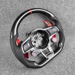 Volante Deportivo de 3 Radios FEIXIANG Mejorado en Fibra de Carbono y Cuero para Volkswagen Golf 7.5 GTI MK7 Polo GTS GTD GTE <span class=keywords><strong>R</strong></span> Passat CC <span class=keywords><strong>R</strong></span>-<span class=keywords><strong>Line</strong></span> - Product Image 2