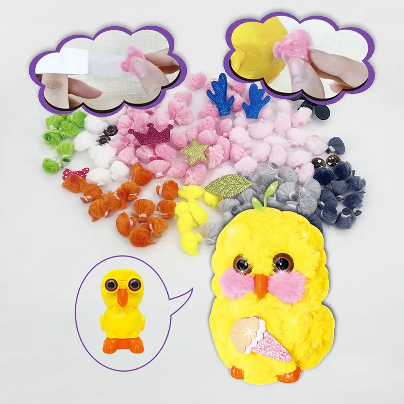 DIY 3D Paste Plush Easter Handmade Doll Educational Toys For Kids Toys Learning Children Art And Crafts