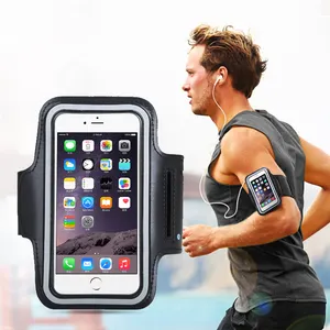 Casing penutup lengan untuk iPhone 15, casing ponsel olahraga berlari, ban lengan Universal tahan air untuk iPhone 15