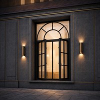 Fenêtres à battants en aluminium de style européen, sur mesure, avec cadre en acier et verre, pour patio, à l'efficacité énergétique, idéales pour les constructeurs de maisons