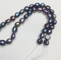 7-9mm Baroque Perle D'eau Douce À Travers Le Trou Perlé Diy Collier Bracelet Bijoux Matières Premières