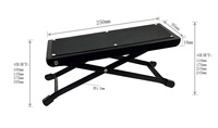 25*10cm 4 Levels Adjustable Classical Guitar Leg Rest Playing Foot Stool Pedal Play Folkstyle Can Be Raised Lowered Nonslip Step