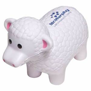 Pelota Antiestrés de Espuma PU con Forma de Cabra Blanca, Personalizable con Logotipo Promocional - Product Image 2