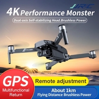 طائرة بدون طيار JJRC X19 مع كاميرا مزدوجة عالية الدقة 4K وواي فاي 5G ونظام تحديد المواقع GPS ومحرك بدون فرش قابلة للطي SG907