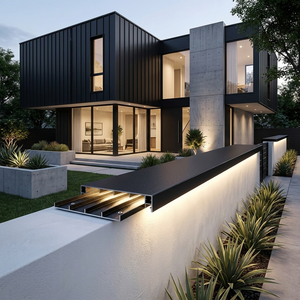 Capot mural moderne en aluminium, étanche, pour protection supérieure des clôtures extérieures <span class=keywords><strong>de</strong></span> villa, directement <span class=keywords><strong>de</strong></span> l'usine - Product Image 3