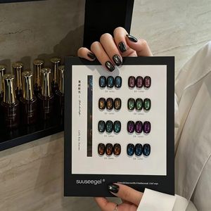 ซูซีเจล 10 สี ชุดเจลทาเล็บตาแมวสีดำ เจลยูวีสีรุ้ง อุปกรณ์ทำเล็บมืออาชีพสำหรับร้านทำเล็บ - Product Image 4
