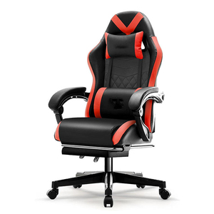 Chaise de Gamer en Cuir Ergonomique Racing Noire et Verte avec Lumières LED RGB - Product Image 1
