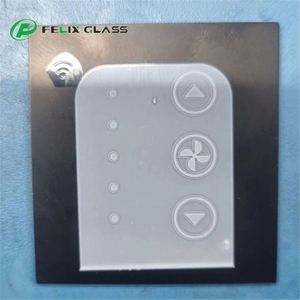 กระจกนิรภัยอิเล็กทรอนิกส์แบบกำหนดเอง พิมพ์ลายด้วยเทคนิคซิลค์สกรีน สำหรับหน้าจอสัมผัสอัจฉริยะ แผงสวิตช์อเนกประสงค์ - Product Image 4